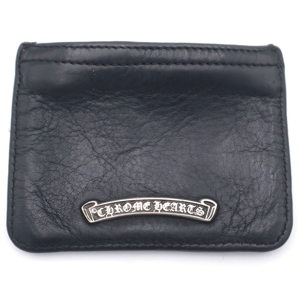 Chrome Hearts Zpr Chng Change Purse 2 Daga Zip Coin Case Leather Black
