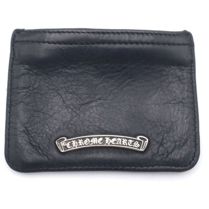 Chrome Hearts Zpr Chng Change Purse 2 Daga Zip Coin Case Leather Black