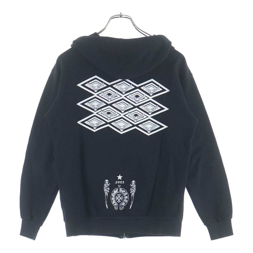 Chrome Hearts Sweatshirt HD Zip Foti Fotiback Print Zip Up Hoodie