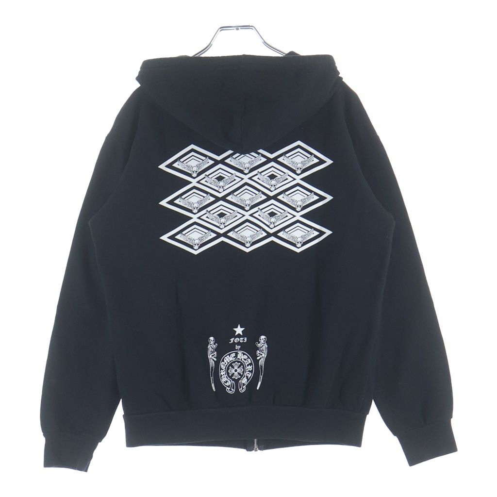 Chrome Hearts Sweatshirt HD Zip Foti Fotiback Print Zip Up Hoodie