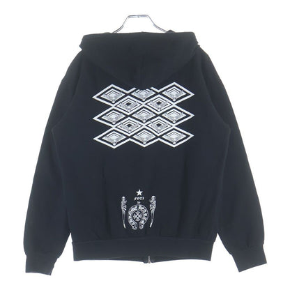 Chrome Hearts Sweatshirt HD Zip Foti Fotiback Print Zip Up Hoodie