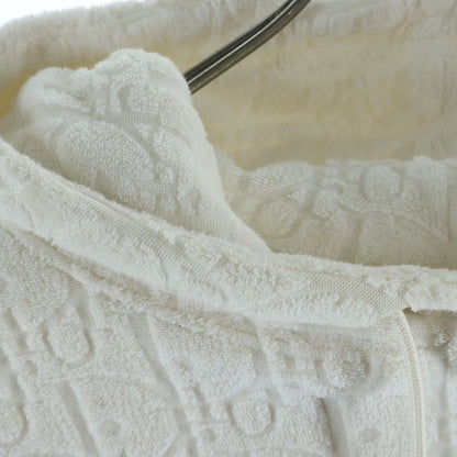 Dior All Over Pattern Black Jacquard Pullover Hoodie Sweatshirt White — view 4