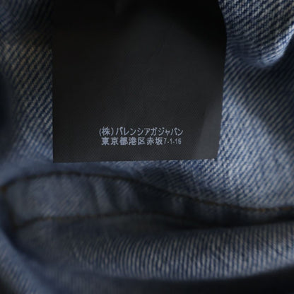 Balenciaga Washed Button Fly Shorts Denim Indigo — view 8