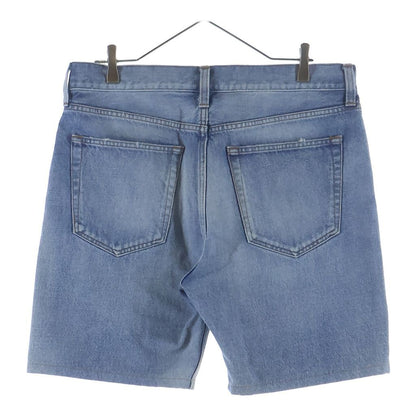 Balenciaga Washed Button Fly Shorts Denim Indigo — view 2