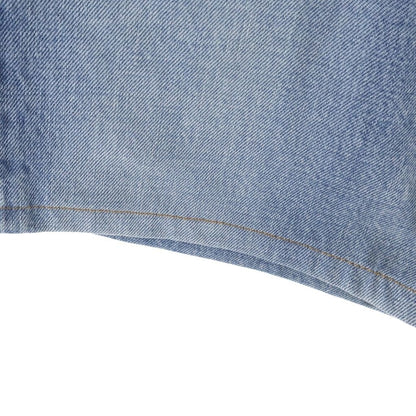 Balenciaga Washed Button Fly Shorts Denim Indigo — view 5