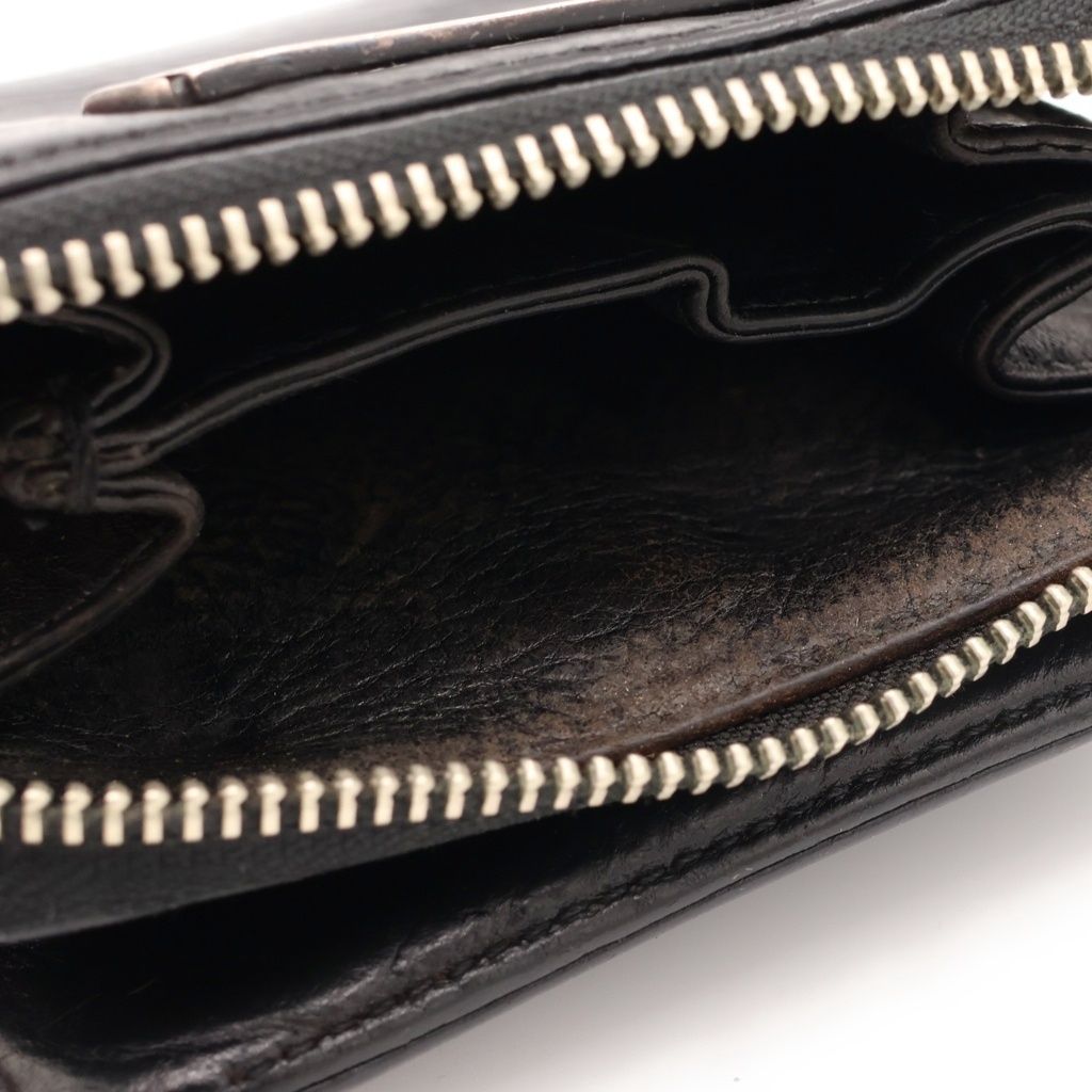 Chrome Hearts SQ Zip Bill Square Zip Leather Wallet Black — view 4