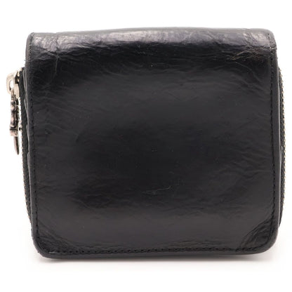 Chrome Hearts SQ Zip Bill Square Zip Leather Wallet Black — view 2