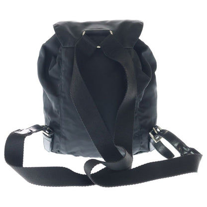 Prada Mini Backpack Black Tessuto Nylon Silver — view 2