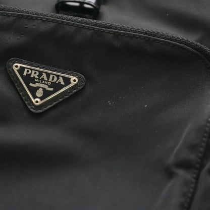Prada Mini Backpack Black Tessuto Nylon Silver — view 6