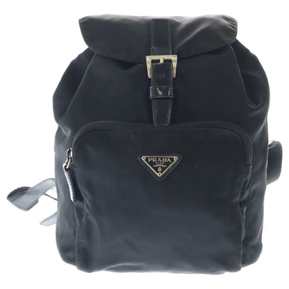 Prada Mini Backpack Black Tessuto Nylon Silver
