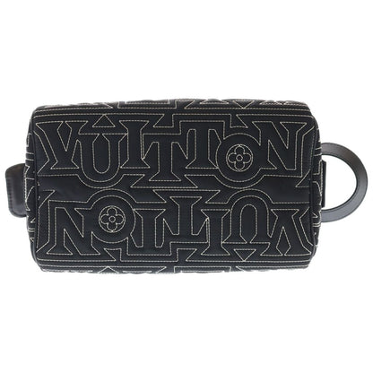 Louis Vuitton LV Snow Dopp Kit Embroidery Nylon Pouch Second Handbag Black — view 5