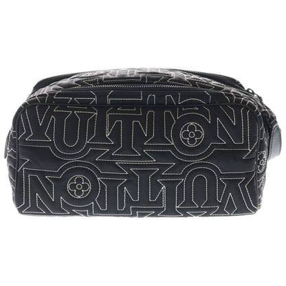 Louis Vuitton LV Snow Dopp Kit Embroidery Nylon Pouch Second Handbag Black — view 2