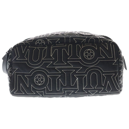 Louis Vuitton LV Snow Dopp Kit Embroidery Nylon Pouch Second Handbag Black