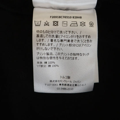 Moncler Maglia Front Logo Print Crew Neck Short Sleeve T-Shirt Black — view 8