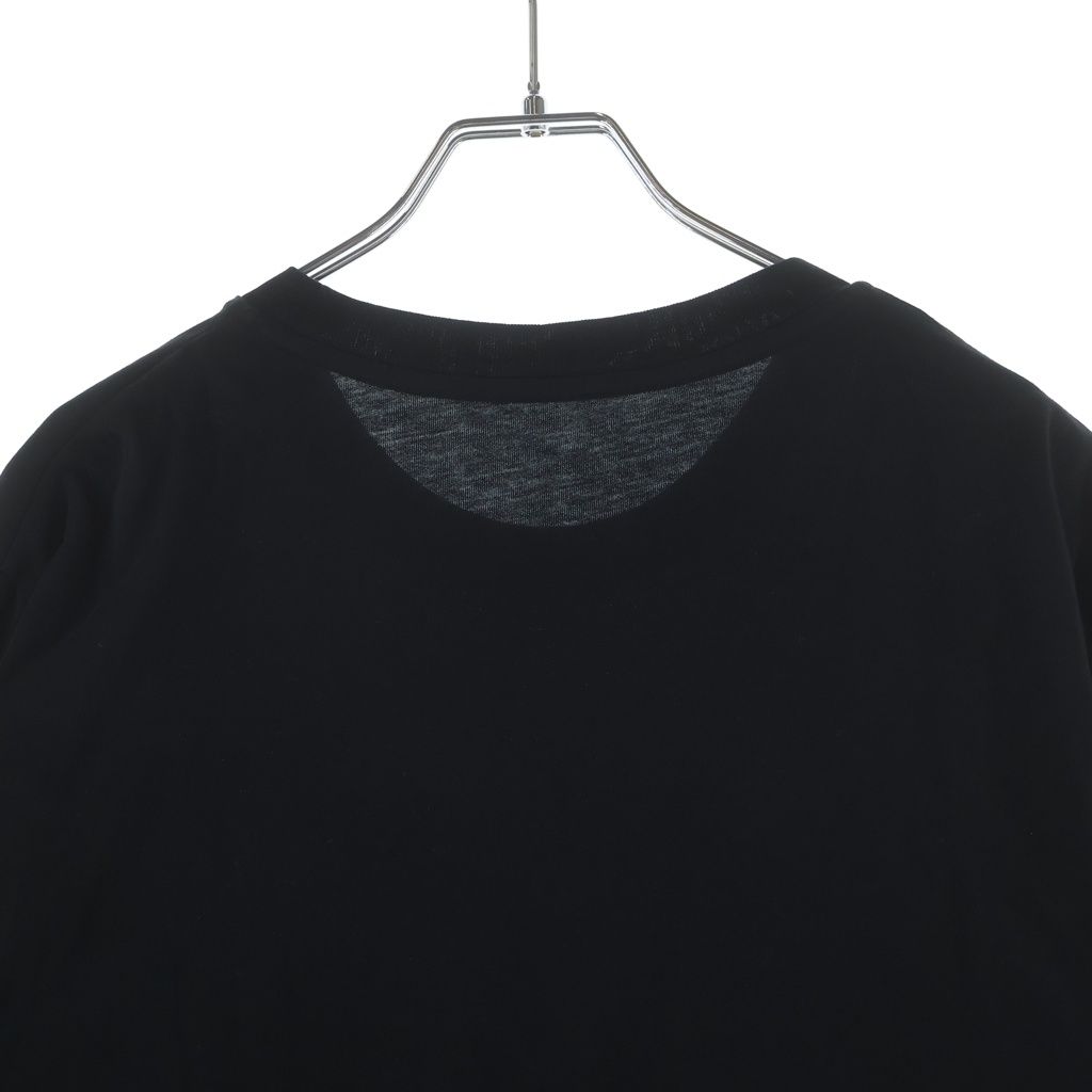Moncler Maglia Front Logo Print Crew Neck Short Sleeve T-Shirt Black — view 4