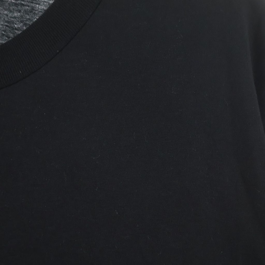 Moncler Maglia Front Logo Print Crew Neck Short Sleeve T-Shirt Black — view 5