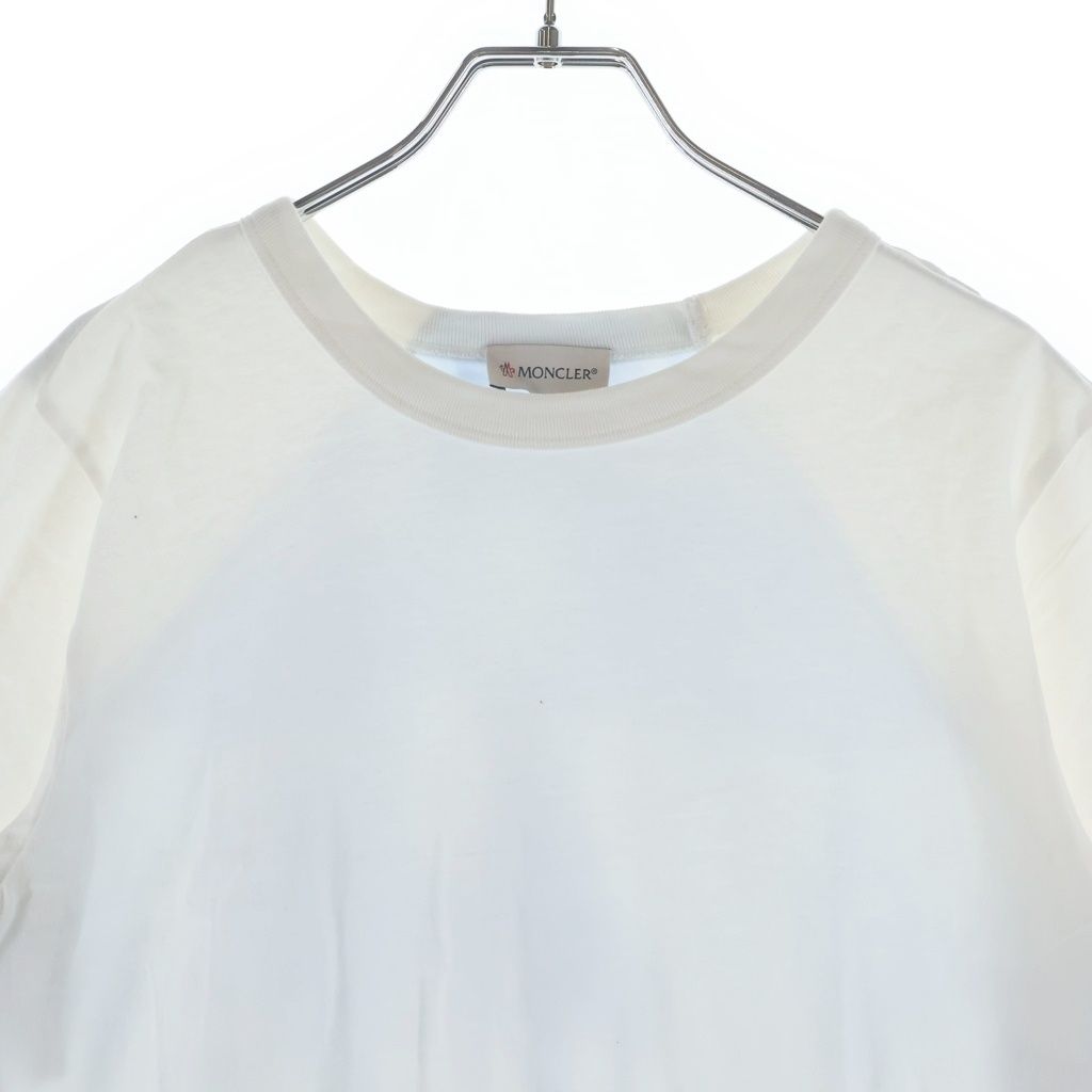 Moncler SS T-Shirt Cloud Print Contrast Waist Drawcord Crew Neck Short Sleeve — view 3