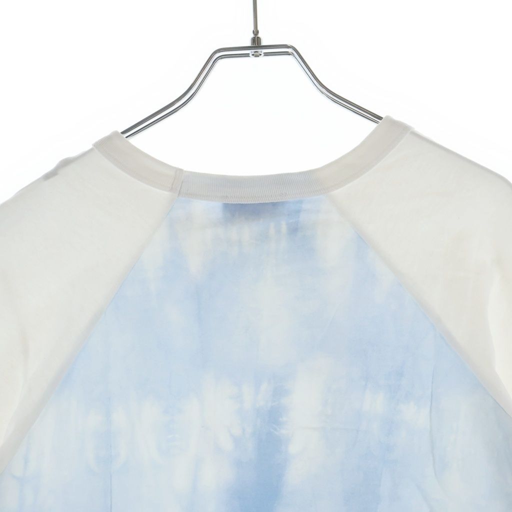 Moncler SS T-Shirt Cloud Print Contrast Waist Drawcord Crew Neck Short Sleeve — view 4