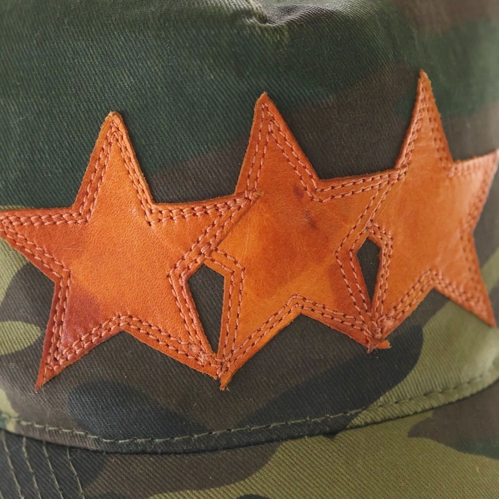 Chrome Hearts Vintage Trucker Cap Leather Star Patch Camo Pattern Mesh Truck — view 5