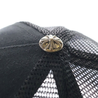 Chrome Hearts Trucker Cap CH Plus Logo Print Mesh Truck Khaki Cap Black Hat — view 5