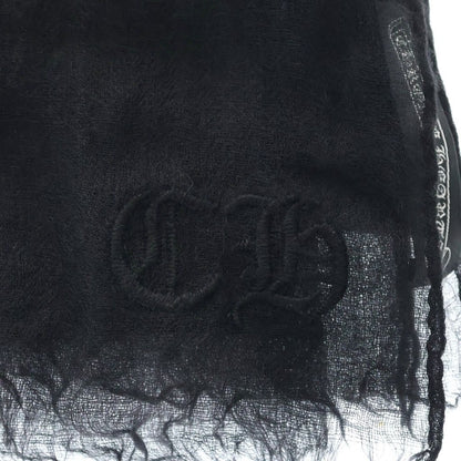 Chrome Hearts Scarf Apple a Day CH Embroidery Wool Shawl Black — view 3