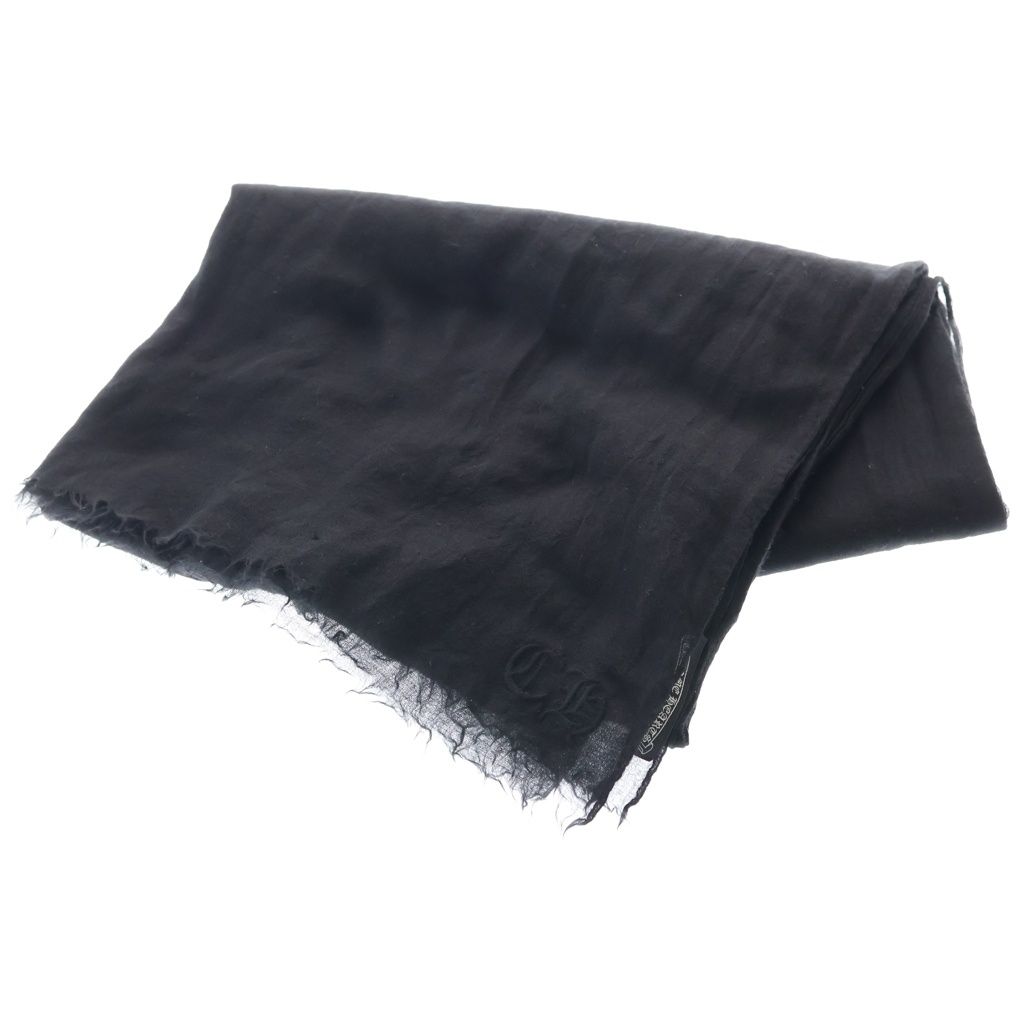 Chrome Hearts Scarf Apple a Day CH Embroidery Wool Shawl Black