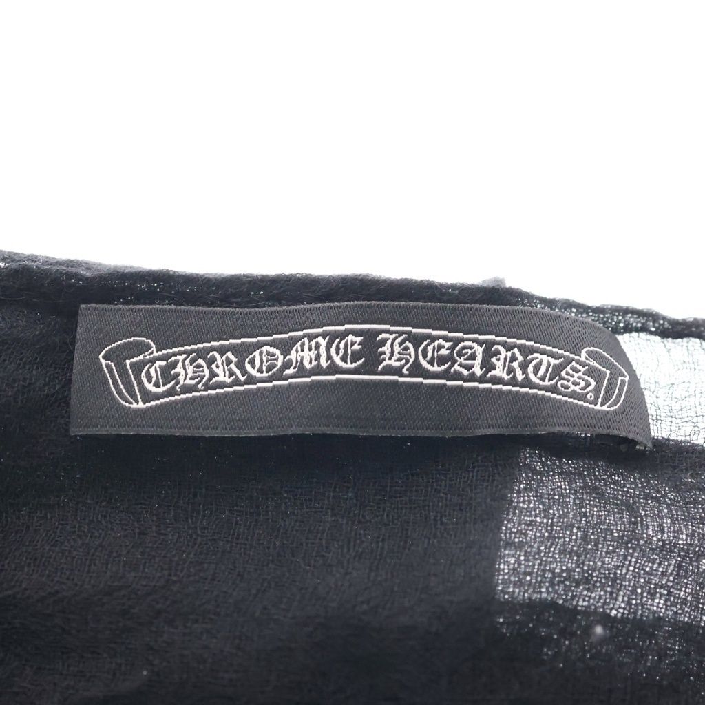 Chrome Hearts Scarf Apple a Day CH Embroidery Wool Shawl Black — view 5