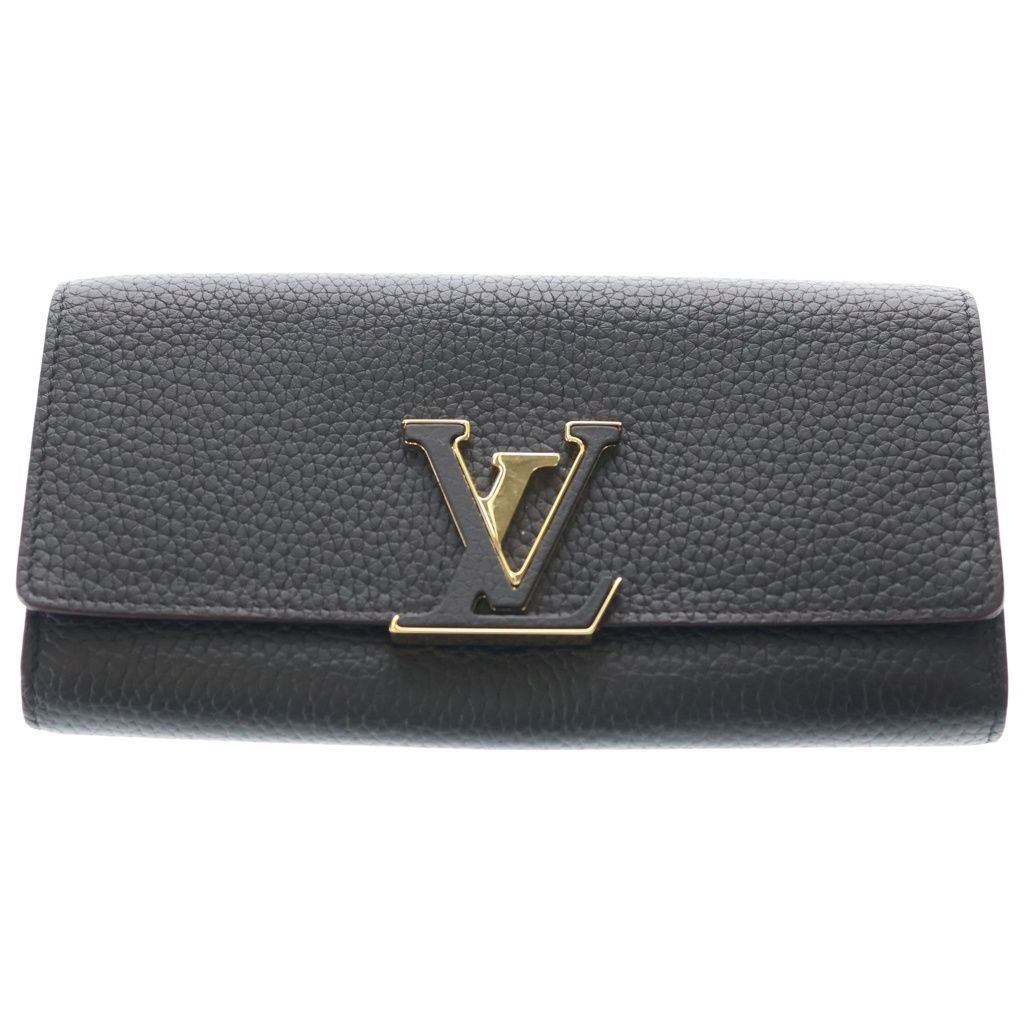 Louis Vuitton Portefeuille Capucines Taurillon Leather Wallet Black