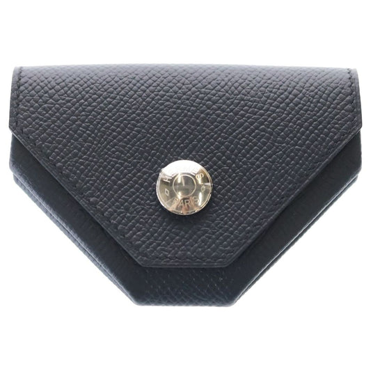 Hermes Levain Quatre Epsom Leather Coin Purse Silver Navy
