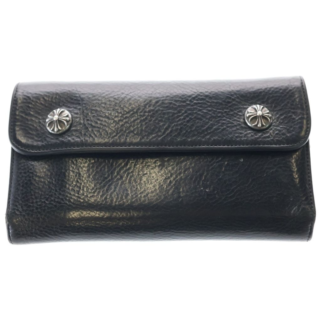 Chrome Hearts Wave Leather Wallet Black