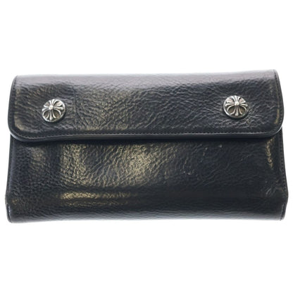Chrome Hearts Wave Leather Wallet Black