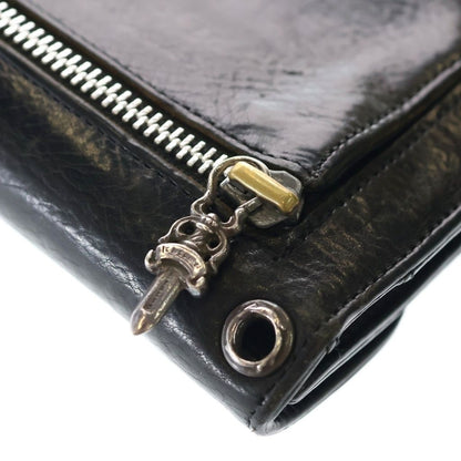 Chrome Hearts Wave Leather Wallet Black — view 6
