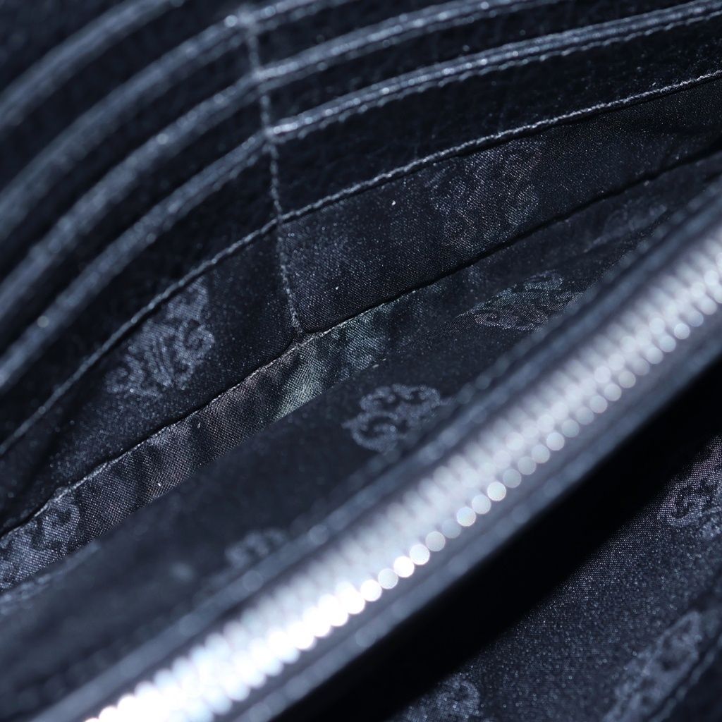 Chrome Hearts Judy Cross Ball Button Leather Wallet Black — view 4