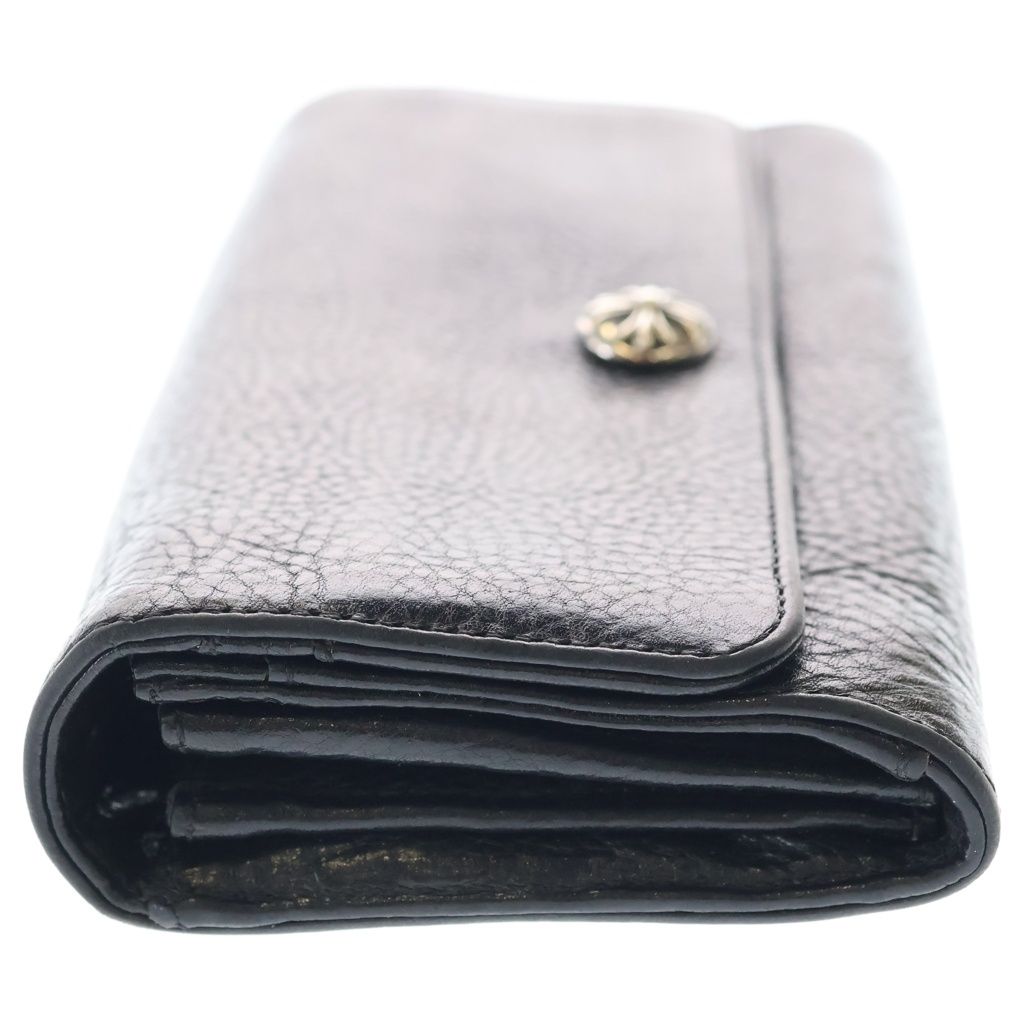 Chrome Hearts Judy Cross Ball Button Leather Wallet Black — view 3