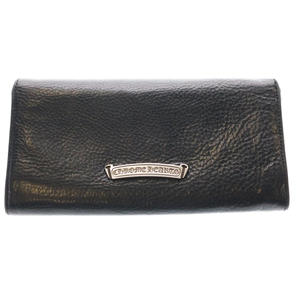 Chrome Hearts Judy Cross Ball Button Leather Wallet Black — view 2