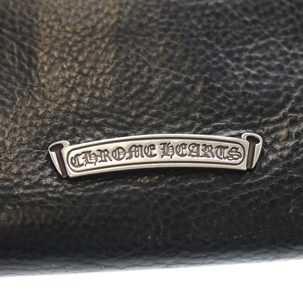 Chrome Hearts Judy Cross Ball Button Leather Wallet Black — view 5