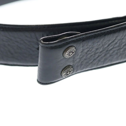 Chrome Hearts 1.5 Strap Scroll Level Roulis Betts Leather Belt Black — view 4