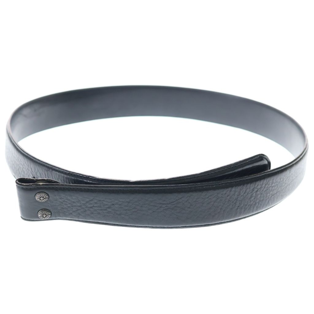 Chrome Hearts 1.5 Strap Scroll Level Roulis Betts Leather Belt Black
