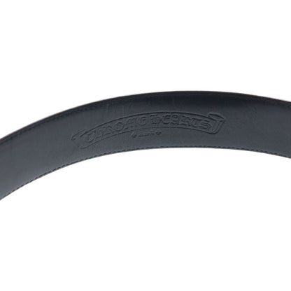 Chrome Hearts 1.5 Strap Scroll Level Roulis Betts Leather Belt Black — view 5