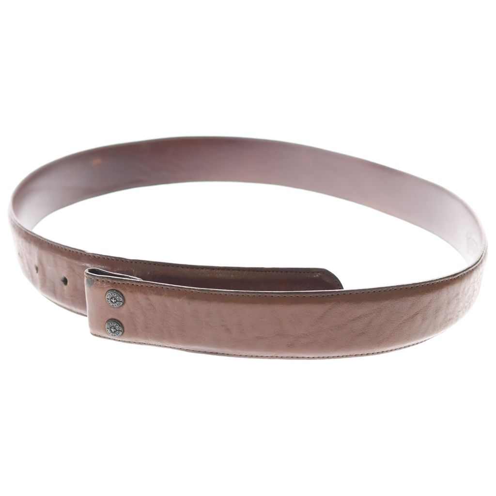 Chrome Hearts 1.5 Strap Scroll Level Roulis Betts Leather Belt Brown