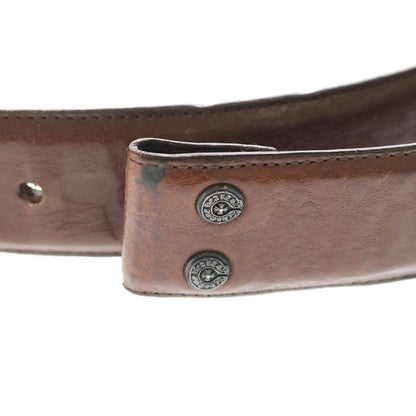 Chrome Hearts 1.5 Strap Scroll Level Roulis Betts Leather Belt Brown — view 4