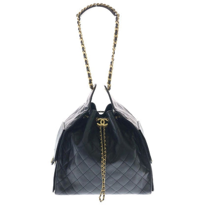 Chanel 25 Black Caviar Leather Gold Shoulder Bag