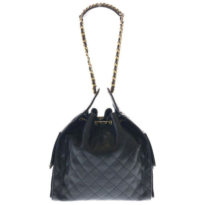 Chanel 25 Black Caviar Leather Gold Shoulder Bag — view 2