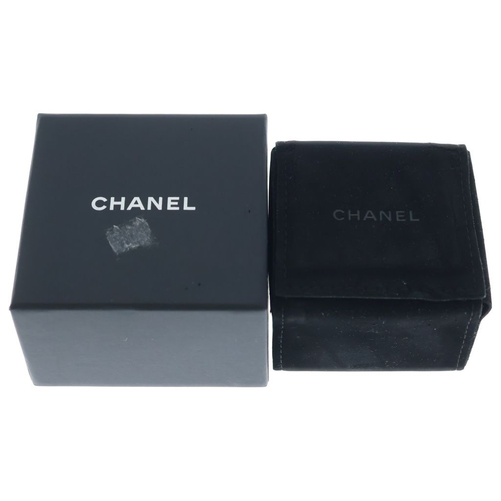 Chanel CC Logo Striped Brooch Pin Badge Silver Brown — view 6
