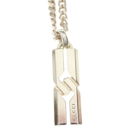Gucci Knot Infinity Plate Necklace Silver — view 3