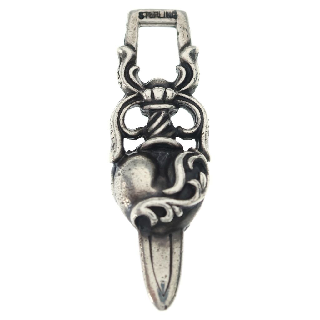 Chrome Hearts Dagger Heart Daga Pendant Top Silver — view 2