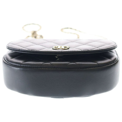 Chanel Quilted 2-Way Mini Shoulder Bag Chain Black Lambskin Gold — view 5
