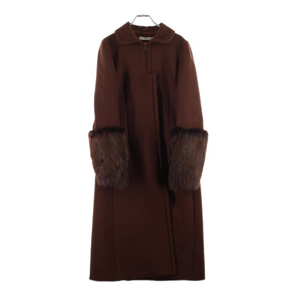 Prada Gray Scontimental Duffel Coat Brown 40