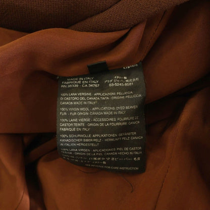 Prada Gray Scontimental Duffel Coat Brown 40 — view 8