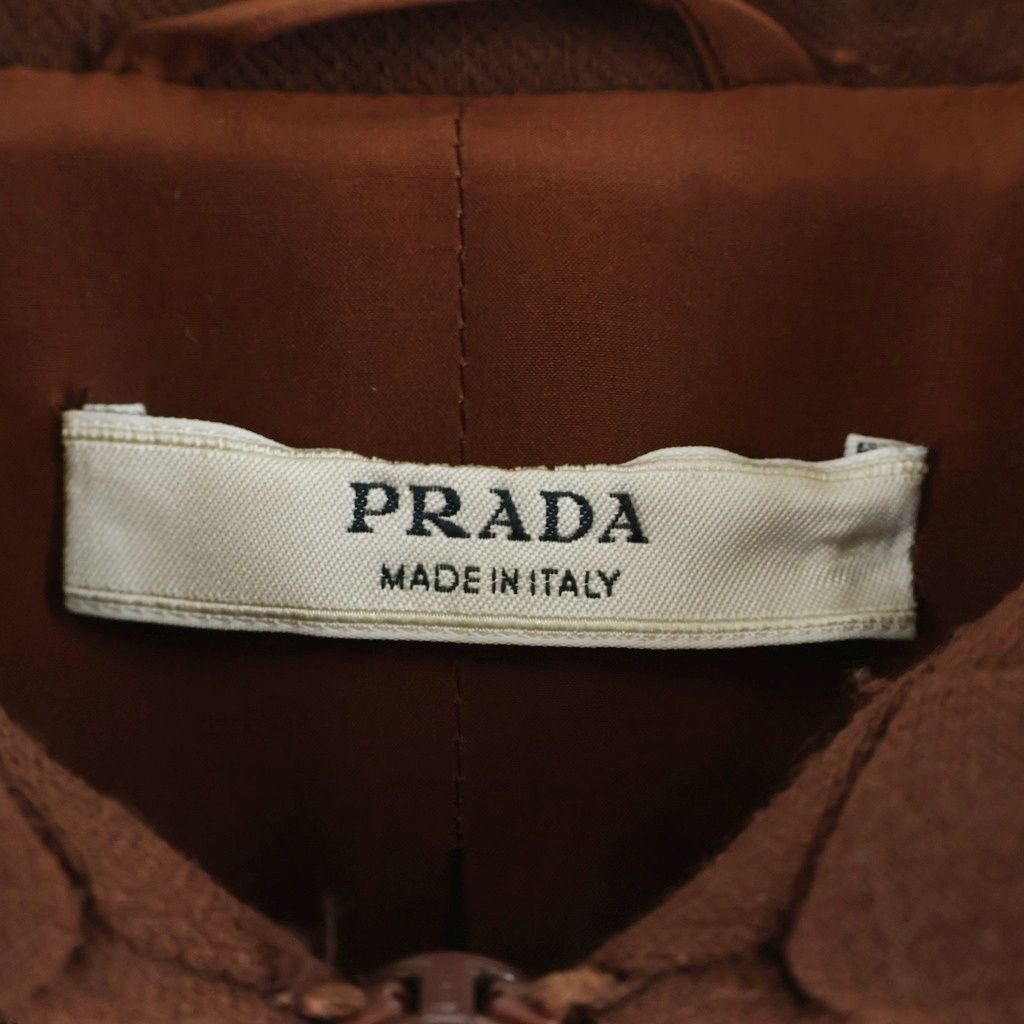 Prada Gray Scontimental Duffel Coat Brown 40 — view 7
